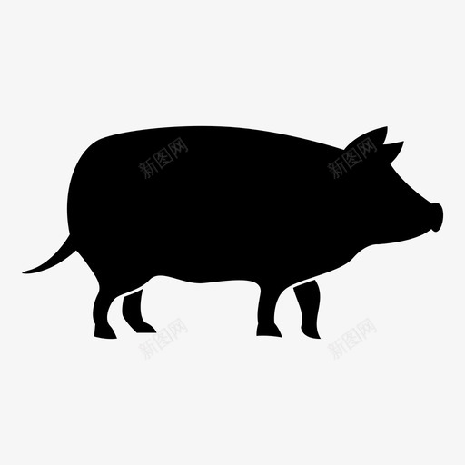 猪动物农场图标svg_新图网 https://ixintu.com 农场 动物 猪 猪肉 肉