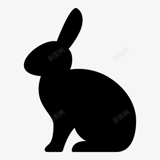 兔子野兔图标svg_新图网 https://ixintu.com 兔子 野兔