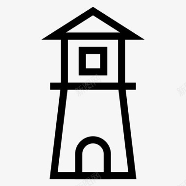 建筑商业灯塔图标图标