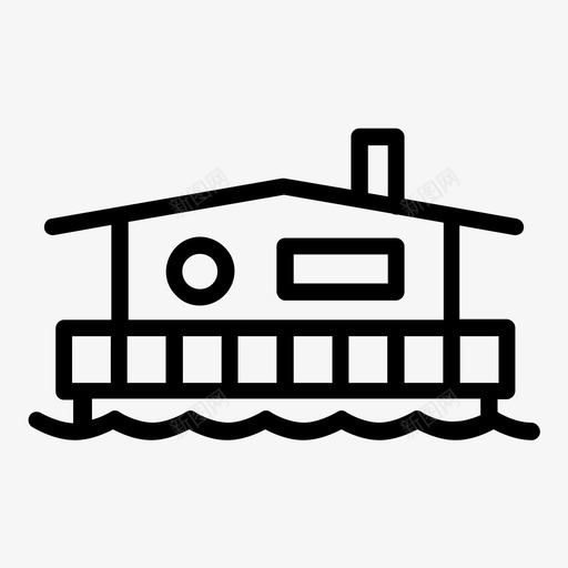 漂浮的家房子建筑物图标svg_新图网 https://ixintu.com 建筑物 房子 漂浮的家