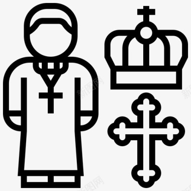 教皇职业教会图标图标