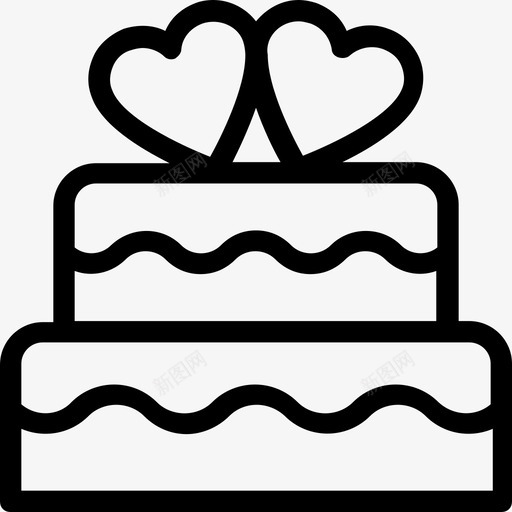 生日蛋糕烘焙食品甜点图标svg_新图网 https://ixintu.com 婚礼蛋糕 情人节蛋糕 烘焙食品 爱情和婚礼系列图标 甜点 生日蛋糕