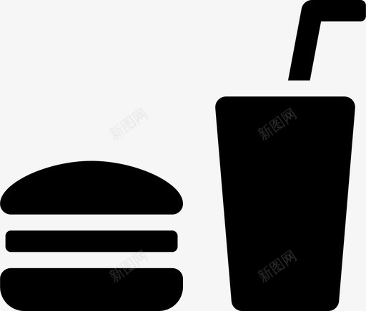 快餐面包汉堡包图标svg_新图网 https://ixintu.com 三明治 垃圾食品 快餐 汉堡包 苏打水 面包 食物填充