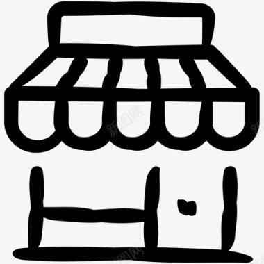 商店杂货店市场图标图标