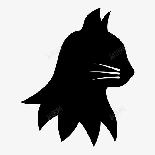 猫动物头图标svg_新图网 https://ixintu.com 动物 头 宠物 标志 猫