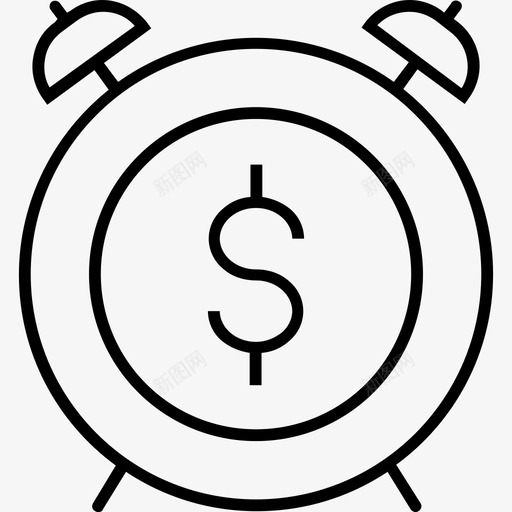 钟表闹钟计时器图标svg_新图网 https://ixintu.com 600金融平面线图标 手表 计时器 钟表 闹钟