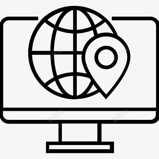 ip地址全球图标svg_新图网 https://ixintu.com 1400个网页和搜索引擎优化平面线图标 ip 全球 地图 地址