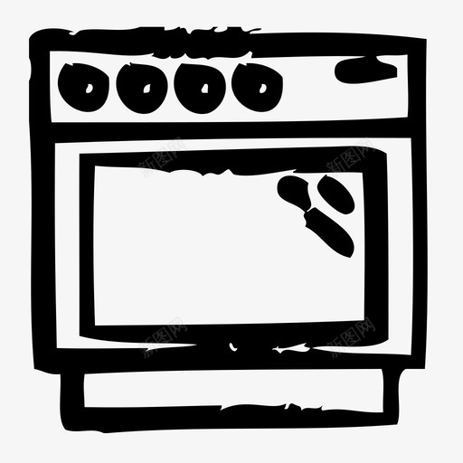 炉灶设备电子设备图标svg_新图网 https://ixintu.com 小工具 炉灶 电子设备 硬件 草图 设备