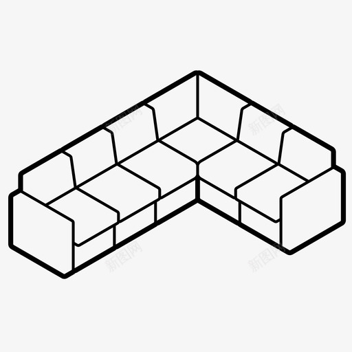 分段沙发沙发家具图标svg_新图网 https://ixintu.com 分段沙发 客厅 家具 放松 沙发 沙发扶手椅