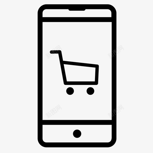 购物购买电子商务图标svg_新图网 https://ixintu.com 智能手机 电子商务 移动 购买 购物