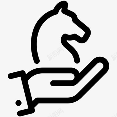 骑士商业战略国际象棋骑士图标图标