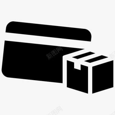 购物卡盒子信用卡图标图标