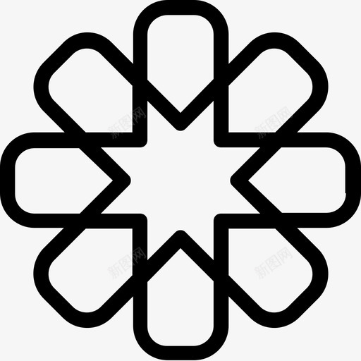 生命之星医疗保健医疗急救图标svg_新图网 https://ixintu.com 医疗之星 医疗保健 医疗急救 医疗符号 医疗线路图标 生命之星