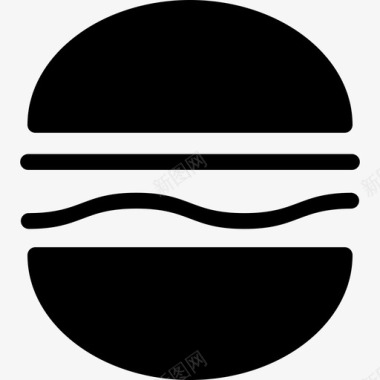 汉堡快餐餐厅填充图标图标