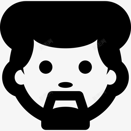 有山羊胡子的男人脸人人的象形图图标svg_新图网 https://ixintu.com 人 人的象形图 有山羊胡子的男人脸
