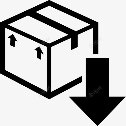 包箭头盒子图标svg_新图网 https://ixintu.com 下载包 电脑 盒子 箭头