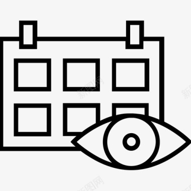事件分析日历眼睛图标图标