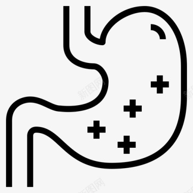 胃腹部消化图标图标