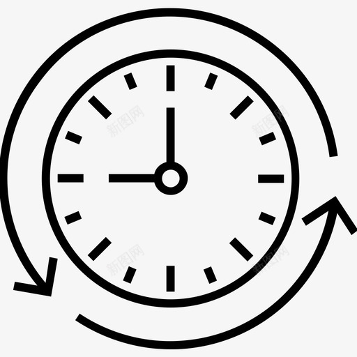 调度和定时时钟时间图标svg_新图网 https://ixintu.com 1400网页和搜索引擎优化平面线图标 时钟 时间 计时员 计时器 调度和定时
