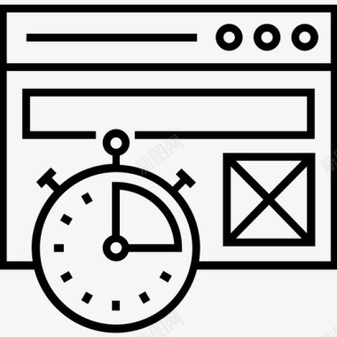 网站正常运行时间截止日期秒表图标图标