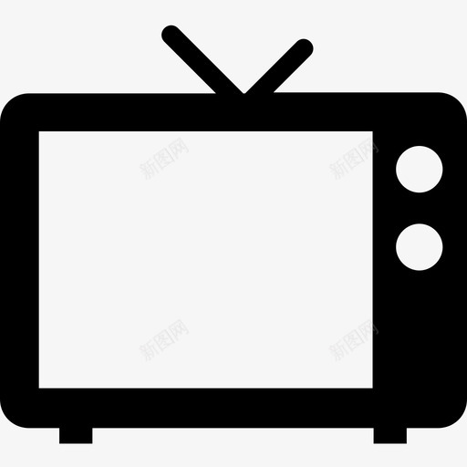 电视旧电视复古电视图标svg_新图网 https://ixintu.com 复古电视 旧电视 电视 电视机 网络和通信实心图标