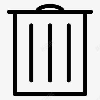 垃圾桶删除丢弃图标图标