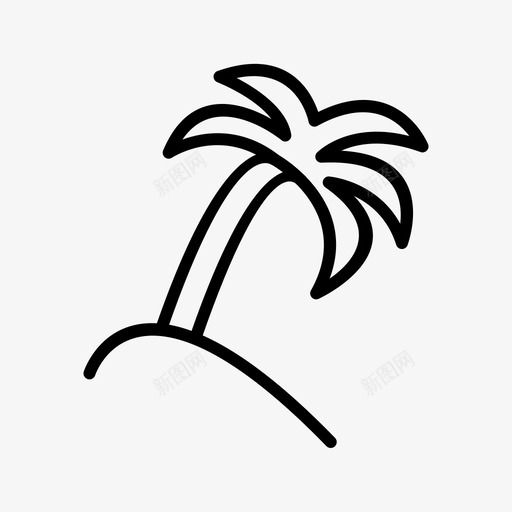棕榈树叶子植物图标svg_新图网 https://ixintu.com 叶子 斋月 棕榈树 植物 热带