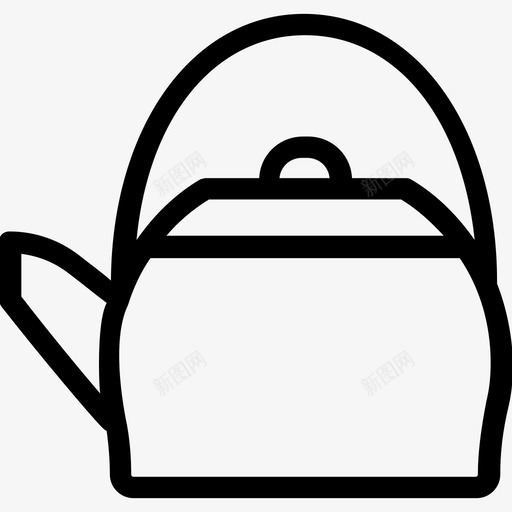 茶壶茶具餐具图标svg_新图网 https://ixintu.com 茶具 茶壶 食品线图标 餐具