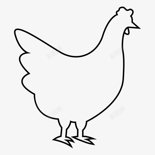 母鸡动物鸡图标svg_新图网 https://ixintu.com 农场 动物 母鸡 蛋 鸡