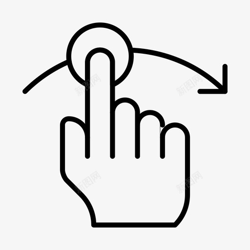 触摸和拖动手指手势图标svg_新图网 https://ixintu.com 屏幕 手 手势 手指 移动 简单 触摸和拖动 触摸手势