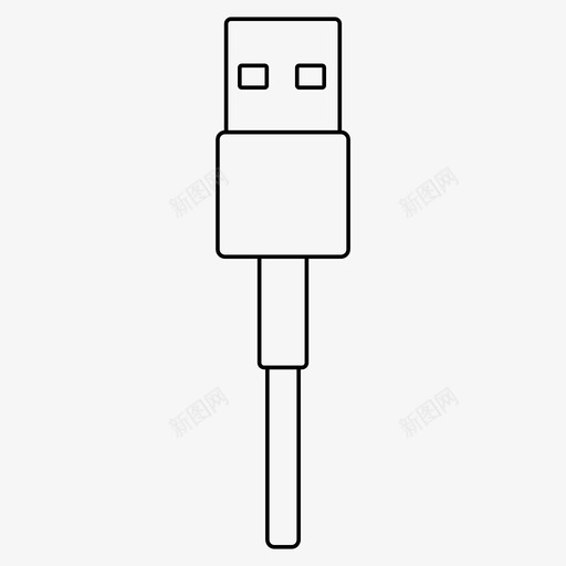 usb电缆线缆图标svg_新图网 https://ixintu.com a型 usb 电缆 电缆插头 端口 线缆