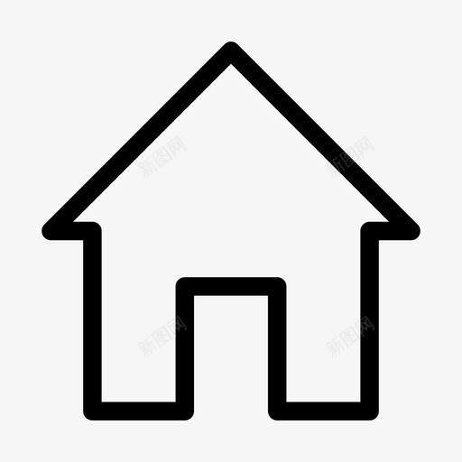 家公寓房子图标svg_新图网 https://ixintu.com 公寓 办公室 家 房地产 房子 方向