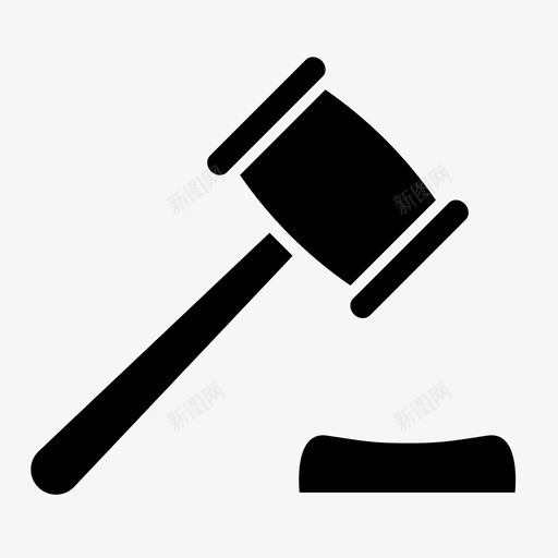 法律木槌锤子图标svg_新图网 https://ixintu.com 工作 教育 木槌 正义 法律 锤子