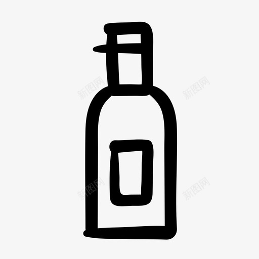 酒瓶酒吧涂鸦图标svg_新图网 https://ixintu.com 威士忌瓶 涂鸦 涂鸦商铺金融 酒吧 酒瓶