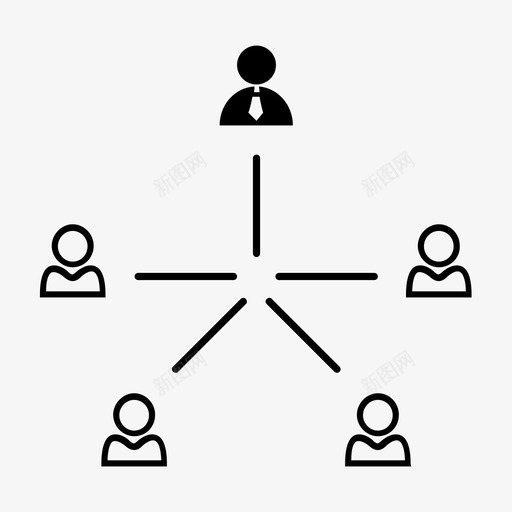 组织结构商业团体公司结构图标svg_新图网 https://ixintu.com 公司结构 商业团体 等级 组织结构