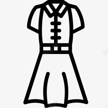 衬衫连衣裙服装女士图标图标