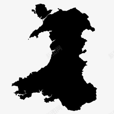 威尔士加的夫地图图标图标