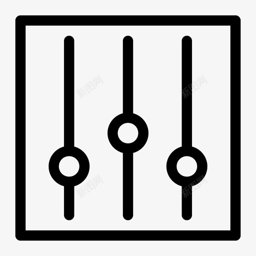 调节均衡器电平图标svg_新图网 https://ixintu.com 均衡器 滑块 电平 设置 调节