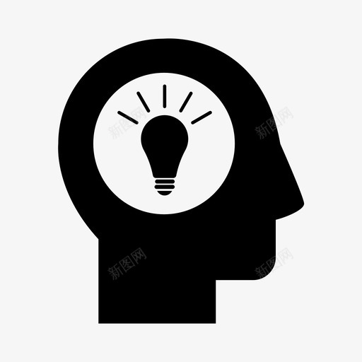 创意创新灯泡图标svg_新图网 https://ixintu.com 创意 创新 思考 灯泡 营销和商业