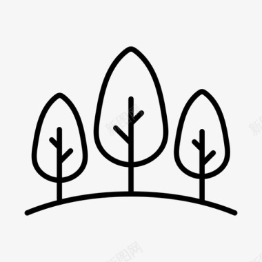 森林花园草药图标图标