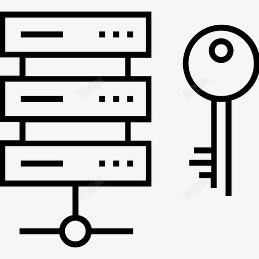 托管访问数据库图标svg_新图网 https://ixintu.com 1400网页和搜索引擎优化平面线图标 密钥 托管 数据库 网络访问 访问