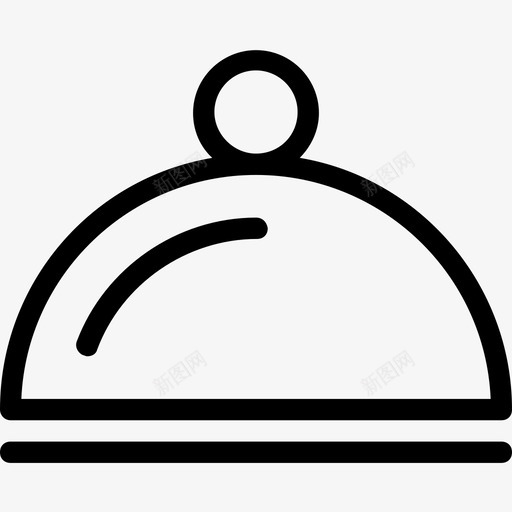 cloche厨师拼盘食品拼盘图标svg_新图网 https://ixintu.com cloche 厨师拼盘 服务盘 食品拼盘 食品服务 食品线图标