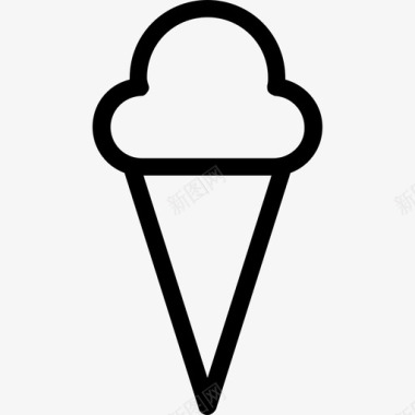 冰淇淋筒杯筒冰锥图标图标