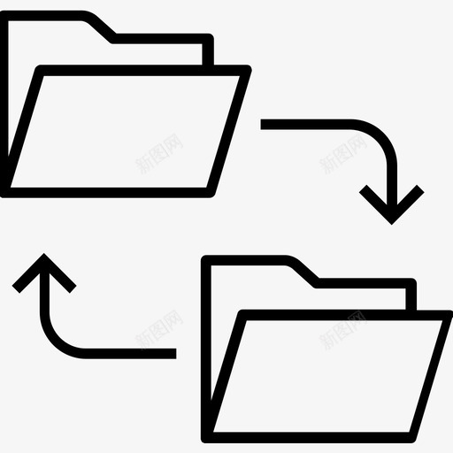 文件共享文件文件夹图标svg_新图网 https://ixintu.com 1400网页和搜索引擎优化平面线图标 文件 文件共享 文件夹