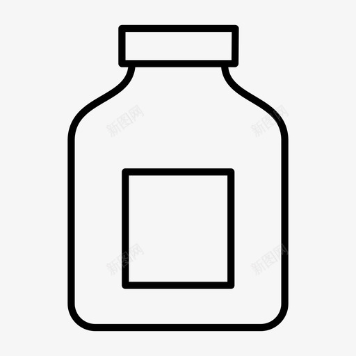 罐子容器面粉罐图标svg_新图网 https://ixintu.com 家居用品 容器 玻璃罐 罐子 面粉罐