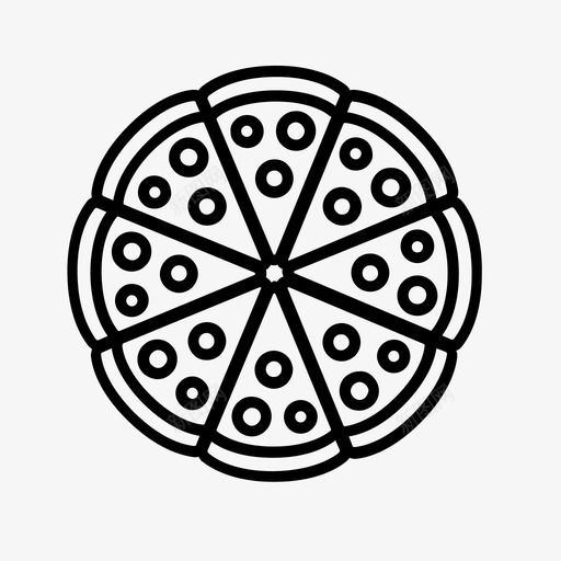 披萨晚餐食物图标svg_新图网 https://ixintu.com 午餐 外卖 披萨 晚餐 食物