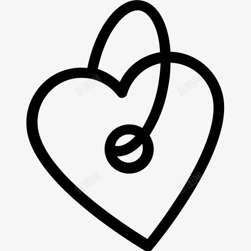 心形钥匙扣喜欢爱图标svg_新图网 https://ixintu.com 喜欢 心形钥匙扣 情人节 爱 爱情和婚礼线图标 爱的心 爱的标志