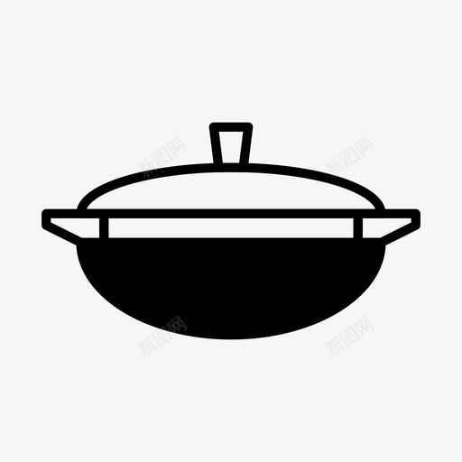 烤炉烹饪厨房图标svg_新图网 https://ixintu.com 厨房 厨房用具2 实心 平底锅 炖锅 烤炉 烹饪
