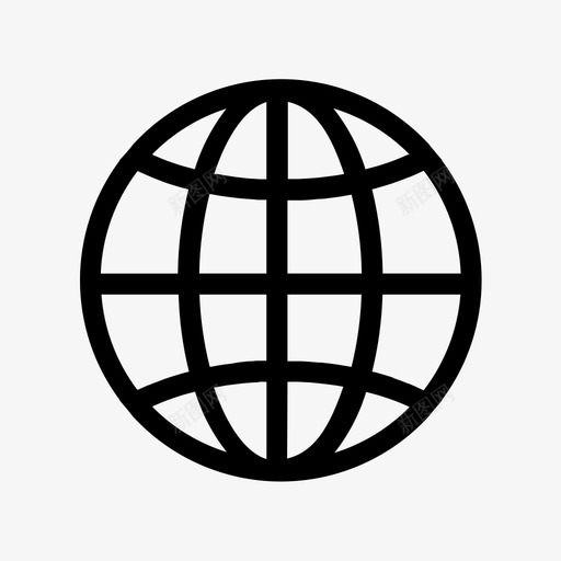 互联网全球世界图标svg_新图网 https://ixintu.com 世界 互联网 全球 基本轮廓