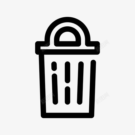 垃圾桶垃圾公园图标svg_新图网 https://ixintu.com 公园 公园图标 垃圾 垃圾桶